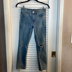 Calvin Klein Distressed Jeans w/holes Boys 8 Skinny, Adjustable Waist Skinny Fit